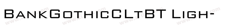 BankGothicCLtBT Ligh字体转换
